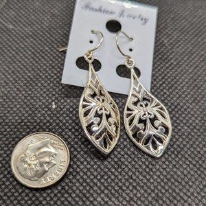 Floral filigree earrings